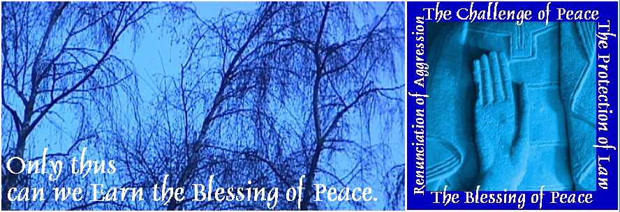 Stnoe carving of figue with hand held inblessing of peace